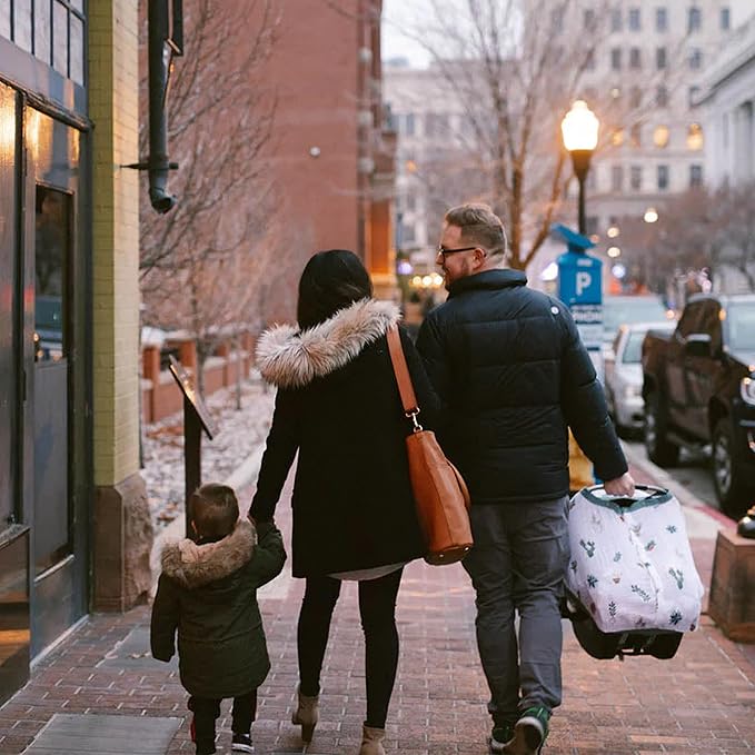 Little Unicorn Breathable Car Seat Canopy | Magnetic Closure Cover & Universal Fit | Protection & Privacy for Baby (Prickle Pots)-BubblyBeeBaby