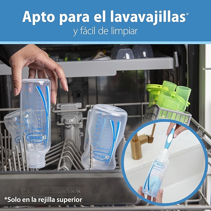 Dr. Brown's Natural Flow Anti-Colic Options+ Narrow Baby Bottle, 2 oz/60 mL, with Preemie Flow Nipple, 0m+, 4 Pack-BubblyBeeBaby