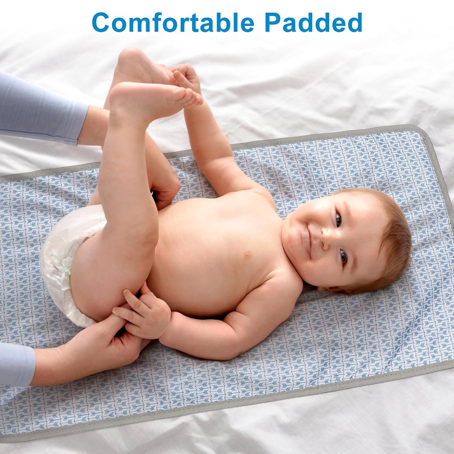 Accmor Portable Diaper Changing Pad, Waterproof Baby Changing Mat, Foldable Portable Travel Changing Pads for Baby, Grey