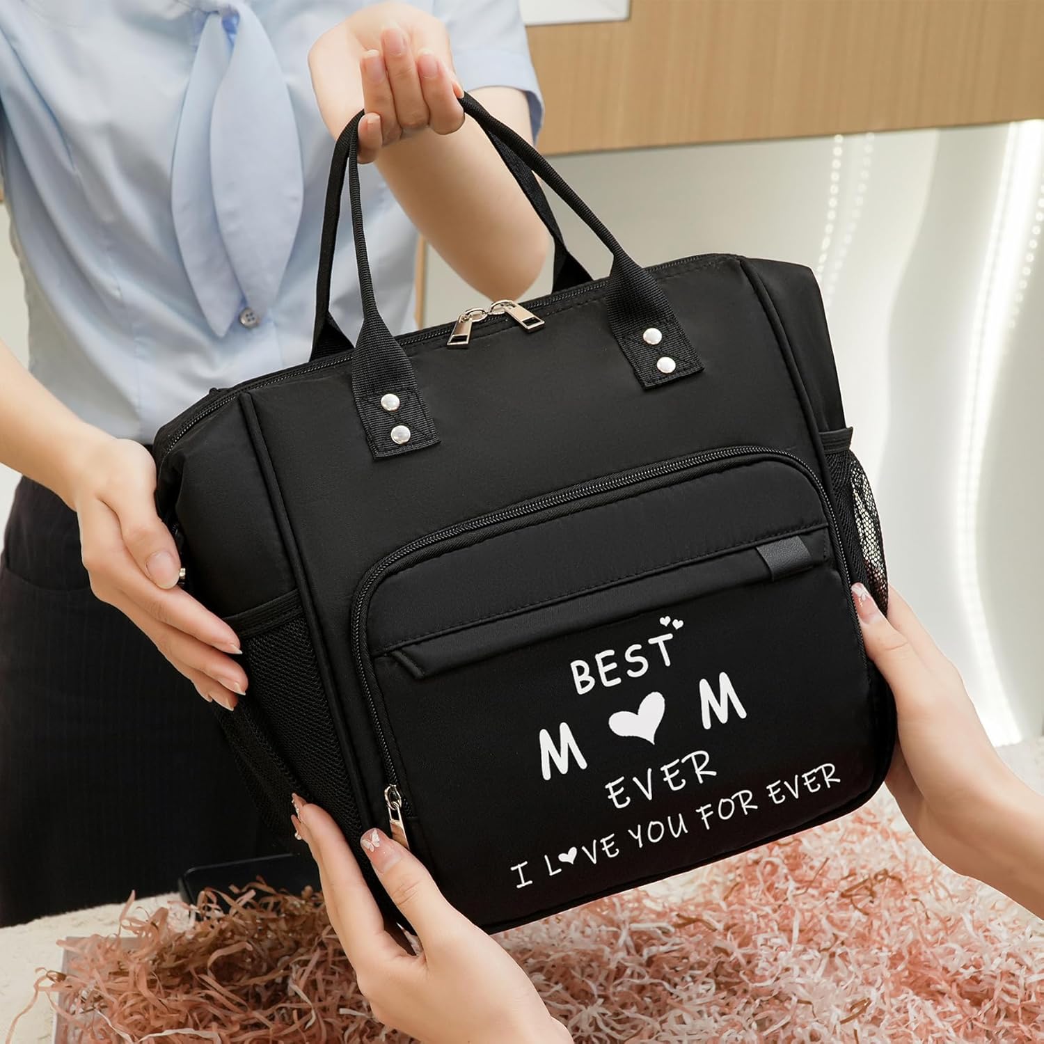 TuErCao Mom Lunch Bag Useful Unique Mother's Day & Birthday Gifts from Daughter Son Husband Insulated Personalized Lunch Box for Work