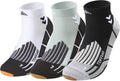 Compression Sport Running Socks: Athletic Socks for Men Women with Cushion,3 Pairs Work Hiking Basketball Ankle Socks