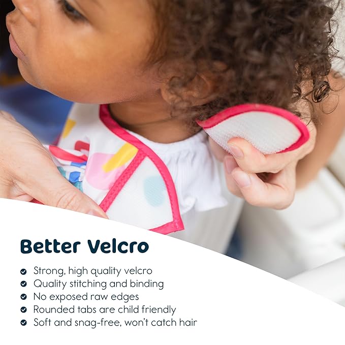 Tiny Twinkle Mess Proof Baby Bibs for Eating - Waterproof, Wipeable Bibs - Toddler Bibs - Travel Friendly - PFAS, PVC, BPA, Phthalate Free - Baby Food Bibs(3 Pack,Zen Garden)-BubblyBeeBaby