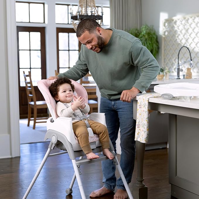 Ingenuity Trio Foldaway 6-in-1 Baby High Chair, 6 Ways to Use, Toddler Chair, Foldable Legs, 6M-5Y-BubblyBeeBaby