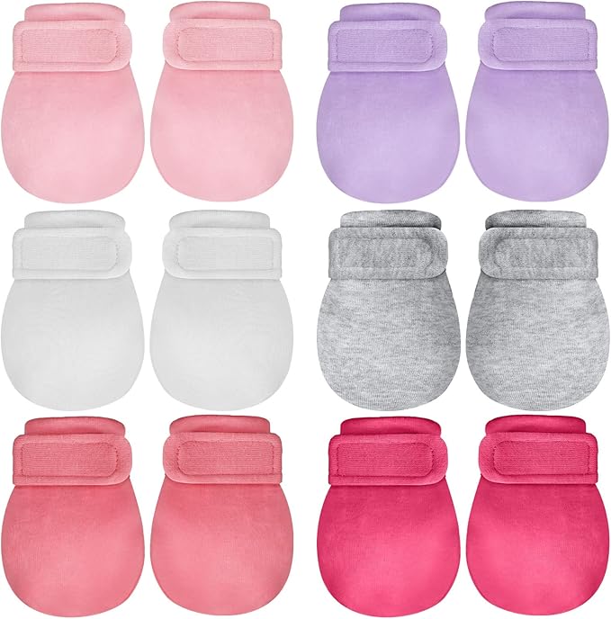 Adjustable Baby Mittens No Scratch Newborn Cotton Breathable Gloves Warm Baby Mitts for Boys Kids-BubblyBeeBaby