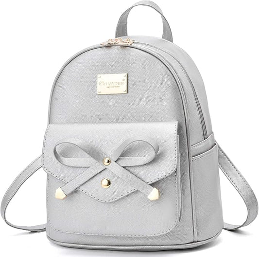 I IHAYNER Girls Bowknot Cute Leather Backpack Mini Backpack Purse for Women-BubblyBeeBaby