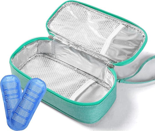 Insulated Breastmilk Cooler Bag with 2 Ice Packs - Breastmilk Cooler Organizer Bag for Daycare, Breastfeeding Mom Travel Outdoor-BubblyBeeBaby