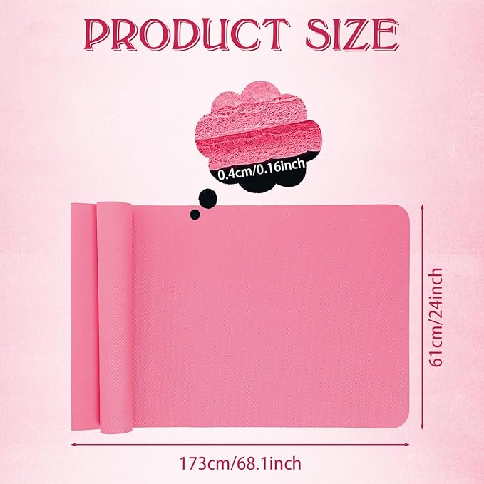 10 Pack Yoga Mats Bulk, 68'' x 24'' x 4mm Thick Yoga Mats for Kids and Adult Gym Mats Bundle Latex Free Exercise Mats with Non Slip Texture for Outdoor Yoga, Pilates or Workout-BubblyBeeBaby