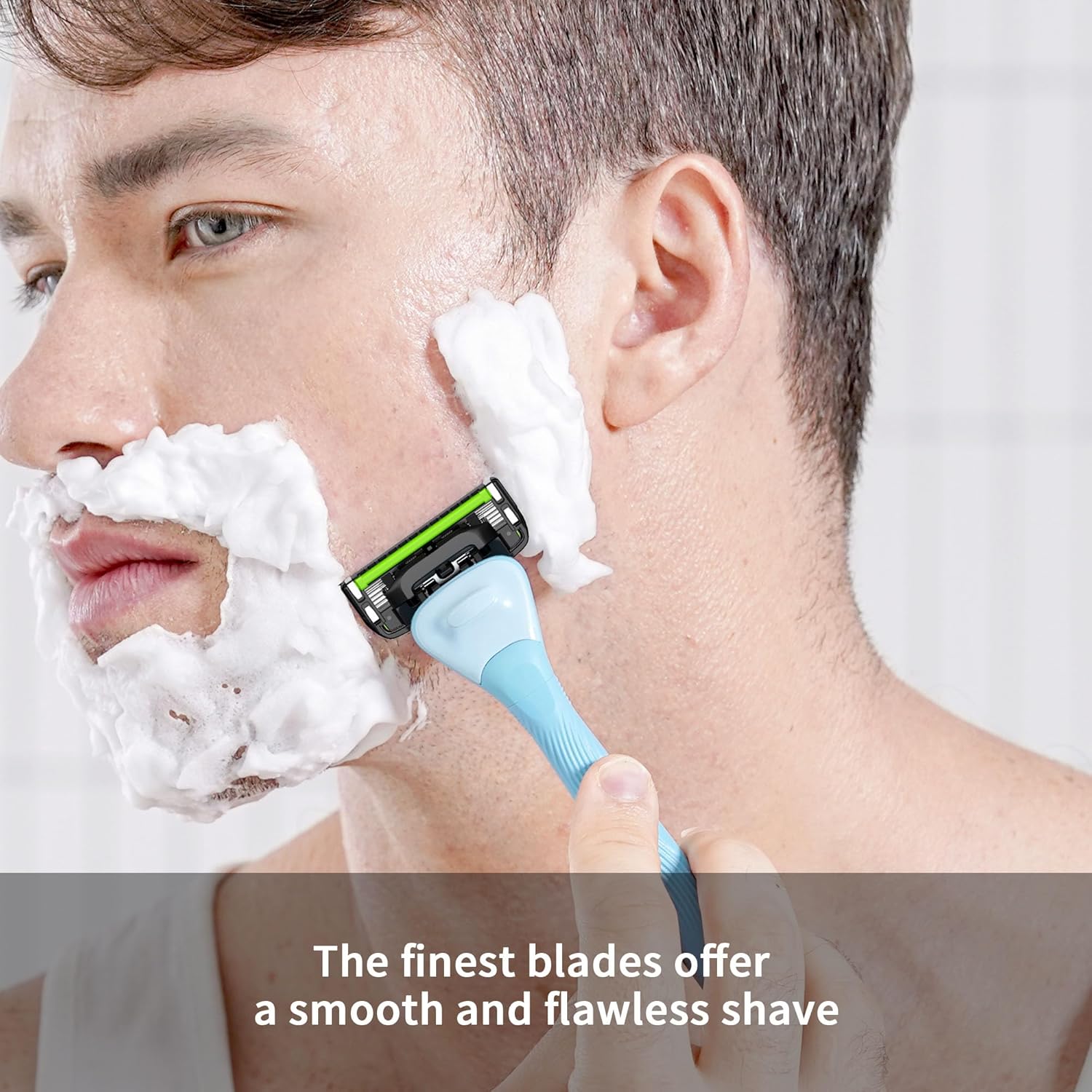 DORCO with Earth Razor with Pace 6 Pro Cartridges • Handle Made from Post Recycled Plastic • Premium Blades For Men and Women Body & Face Shaving • One Handle and 5 Cartridges