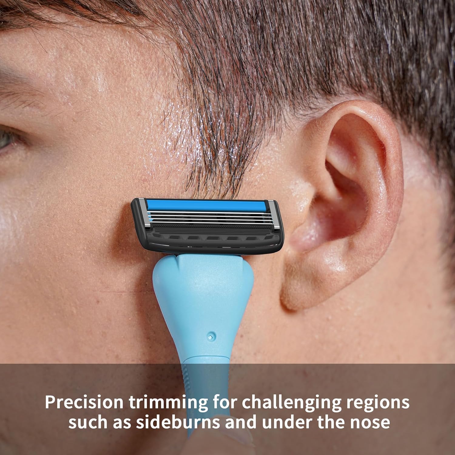 DORCO with Earth Razor with Pace 4 Pro Cartridges • Handle Made from Post Recycled Plastic • Premium Blades For Men and Women Body & Face Shaving • One Handle and 5 Cartridges