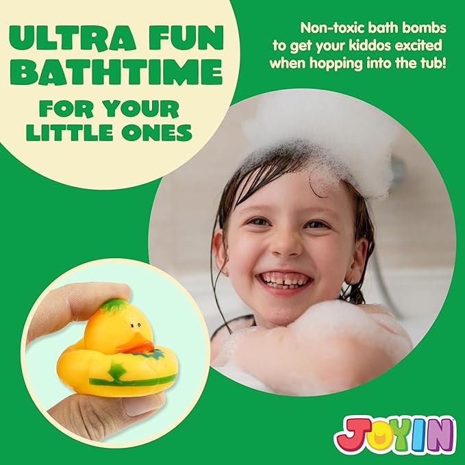 JOYIN 60 Pcs Rubber Ducks, Random Assortment Ducks Bulk with Mesh Carry Bag, Mini Rubber Duckies for Baby Bath Toys, Kids Toddler Summer Pool Toys Birthday Gifts Party Favors-BubblyBeeBaby