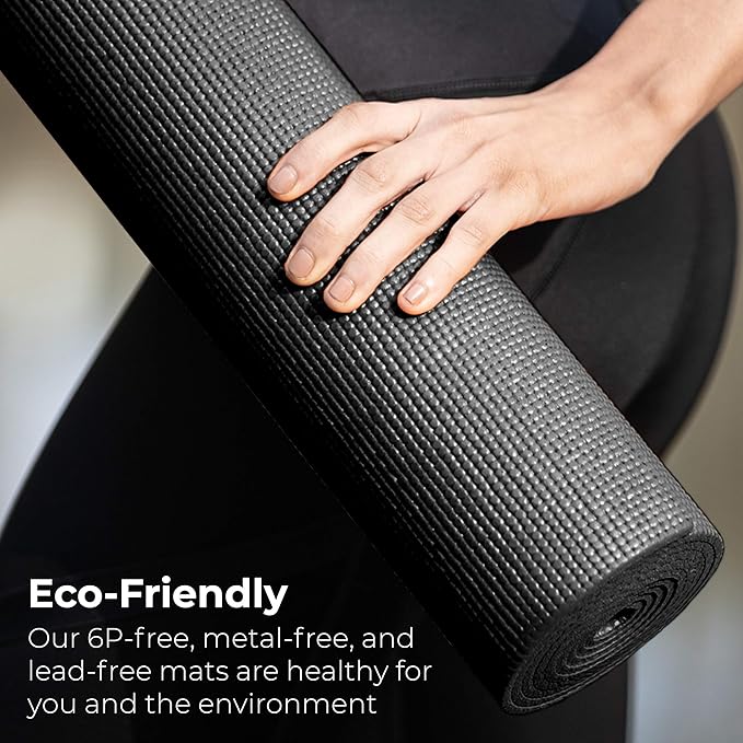 Hello Fit 10-Pack Yoga Mat, 68" x 24" Non Slip Exercise Mat, 4mm Thick Gym Mat for Fitness and Stretching, Bulk Non Toxic Yoga Mats for Schools and Studios-BubblyBeeBaby