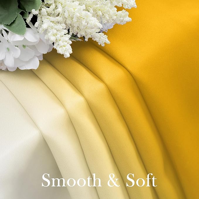 HOMEIDEAS Yellow Ombre Blackout Curtains 52 X 63 Inch Length Gradient Room Darkening Thermal Insulated Energy Saving Grommet 2 Panels Window Drapes for Living Room, Bedroom-BubblyBeeBaby