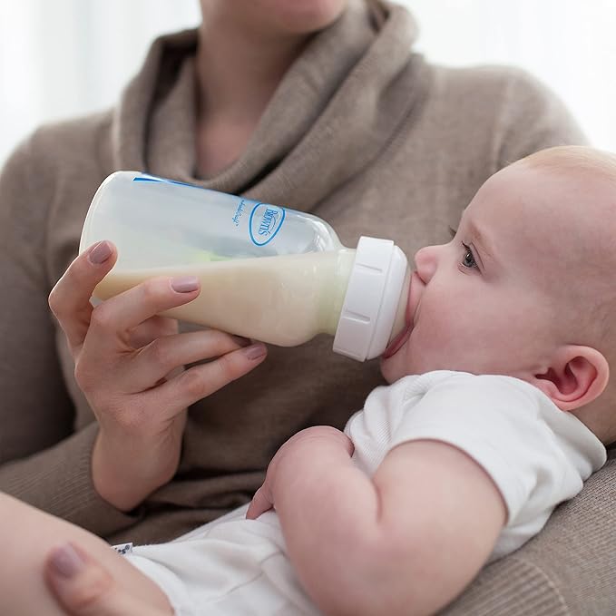 Dr. Brown's Natural Flow Anti-Colic Options+Wide-Neck Baby Bottle,9 oz/270 mL,Level 1 Nipple,1-Pack,0m+-BubblyBeeBaby