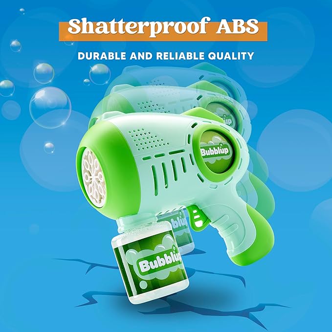 JOYIN 2 Kids Bubble Guns with 4 Bottles Solution, Automatic Bubble Machine Gun with 8 Holes for Kids, Adults, Summer Toys, Easter Basket Stuffers, Birthday Gift, Party Favors-BubblyBeeBaby