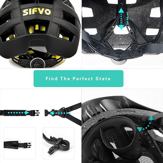 Kids Bike Helmet, SIFVO Kids Helmet 8+ Boys and Girls Bike Helmet with Cool Visor, Bike Helmets for Kids, Youth Bike Helmet Kids Mountain Bike Helmet Lightweight and Sturdy【55-58cm】-BubblyBeeBaby