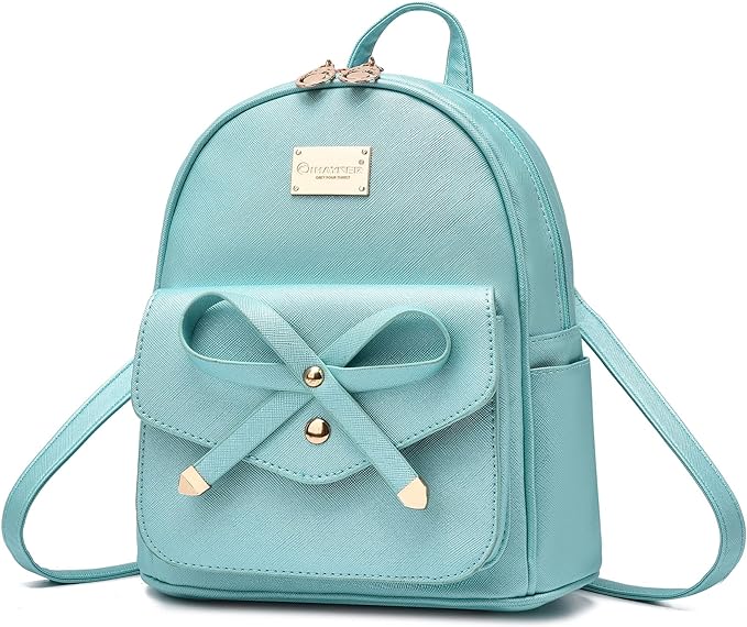 I IHAYNER Girls Bowknot Cute Leather Backpack Mini Backpack Purse for Women-BubblyBeeBaby