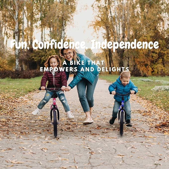 14 Inch Balance Bike for Kids 3-7 Year Old, Kids Bike with No Pedals, Air Rubber Tires, Adjustable Height, Pedalless Kids Bicycle for Boys, Girls-BubblyBeeBaby