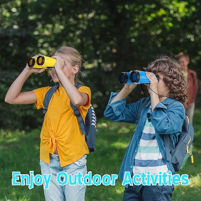 24 Pieces Toy Binoculars with Neck String Assorted Colors Novelty Binoculars Camping Birthday Party Supplies Nature Exploration Toys for Outdoors Indoors Sightseeing, Camping, Birdwatching Wildlife-BubblyBeeBaby