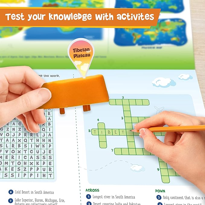 Imagimake Mapology Physical Features | World Map for Kids | 3D Puzzles for Ages 8-10 | Educational Toys for Kids 8-12 | Gifts for Boys & Girls 8-12 | Building Toys Gift for Birthday and Christmas-BubblyBeeBaby