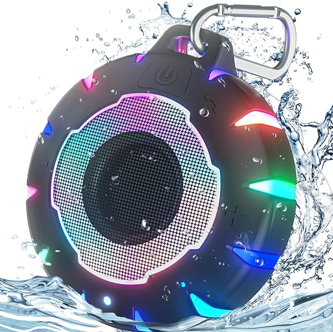 HEYSONG Waterproof Shower Bluetooth Speaker, Durable & Portable with Clear Sound, Ideal for Shower, Pool, Beach & Kayaking – Great Gift for All Ages-BubblyBeeBaby