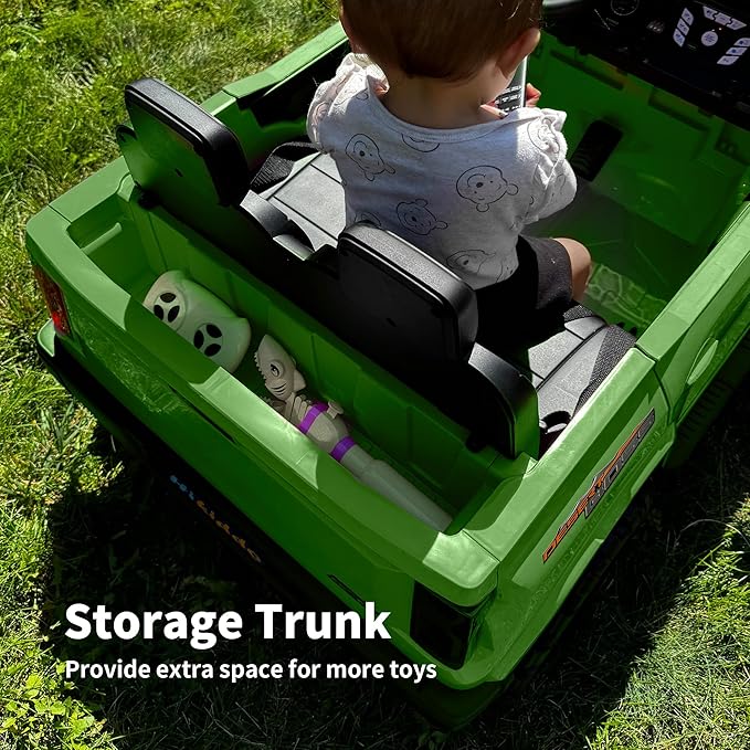 24V 10Ah Ride on Toy for Big Kids, 4WD 2 Seater Electric SUV Kids Car to Drive w/Remote Control, 4x200W Motors - Army Green-BubblyBeeBaby