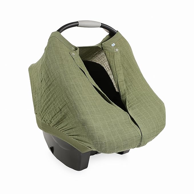 Little Unicorn Breathable Car Seat Canopy | Magnetic Closure Cover & Universal Fit | Protection & Privacy for Baby (Fern)-BubblyBeeBaby