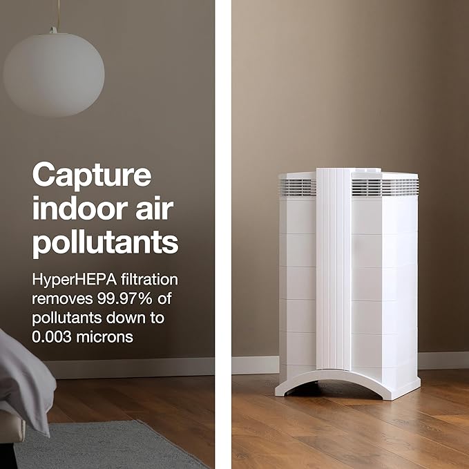 IQAir HealthPro Plus XE Air Purifier - Smart HyperHEPA Filtration for Large Rooms up to 1125 sq ft - Smoke, Viruses, Allergens, Asthma, Mold, Dust, Pets, Swiss Made, WiFi Enabled-BubblyBeeBaby