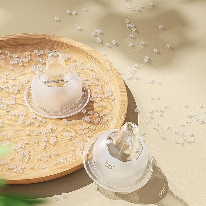 YOHKOH Newborn Glass Baby Bottles with Slow Flow Nipple for 0+ Months, Wide Neck Feeding Bottle, 2.7oz/80ml (Red, 2.7oz (Pack of 2))-BubblyBeeBaby