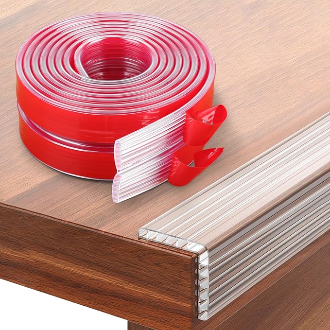HOMREALM Baby Proofing 7.05ft Long (1.97" Wide) Corner Protector Baby Corner Guards Furniture Corner & Edge Safety Bumpers Clear Baby Proofing Bumper Cushion for Table Furniture Sharp Corners-BubblyBeeBaby