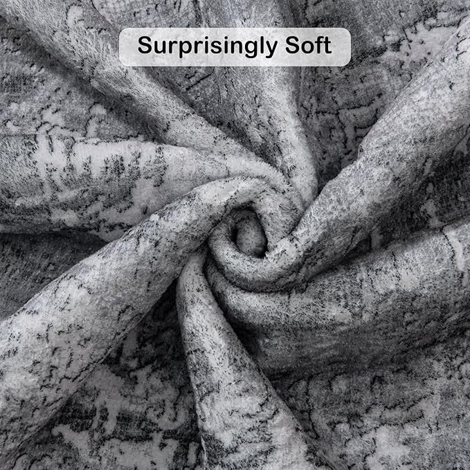 Kelarea Living Room Rug, 6x9 Area Rug Modern Abstract Washable Rugs, Black Non Slip Low Pile Carpet, Stain Resistant Large Rugs for Bedroom, Dining Room, College Dorm, Home Office-BubblyBeeBaby