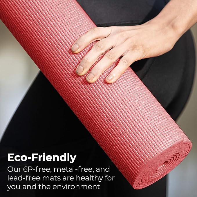 Hello Fit 10-Pack Yoga Mat, 68" x 24" Non Slip Exercise Mat, 4mm Thick Gym Mat for Fitness and Stretching, Bulk Non Toxic Yoga Mats for Schools and Studios-BubblyBeeBaby