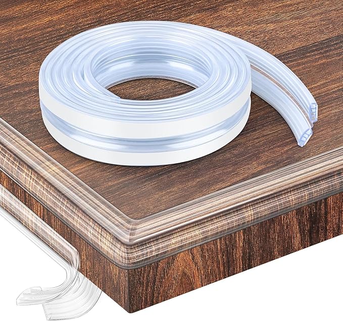 HOMREALM Baby Proofing,6.6ft(2M),Silicone Soft Corner Protectors with Pre-Taped Strong Adhesive, Edge Protectors for Sharp Corners of Cabinets, Tables-BubblyBeeBaby