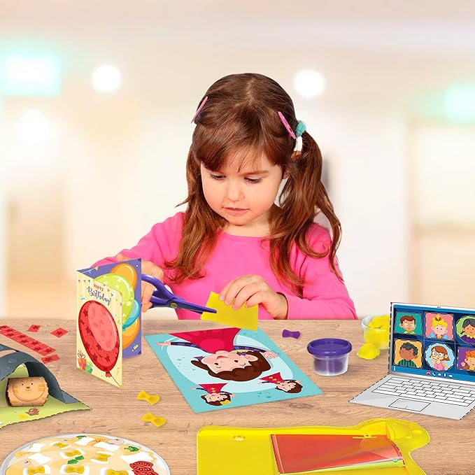 Imagimake My First Craft Kit | 25 Craft Activities in Scissor Skills Activity Book | Toddler Arts and Crafts for Kids Ages 3,4,5,6 | Toddler Girls Toys | Perfect Gifts for 3 Year Old Girl and Boy-BubblyBeeBaby