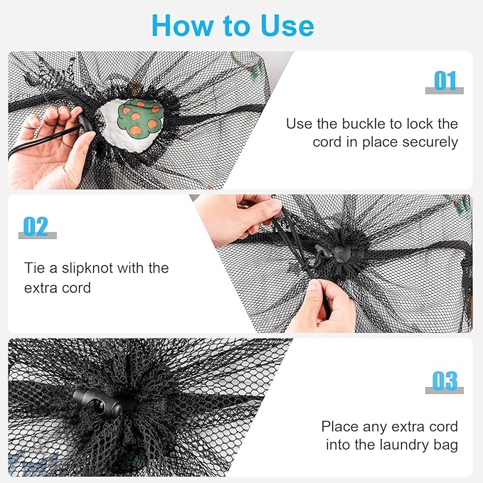 2 Pack Mesh Laundry Bags, Large Travel Laundry Washing Bags for Dirty Clothes Storage, 24" X 36" Washable Heavy Duty Laundry Net Bag With Drawstring for College Dorm, Hamper, Room, Laundromat (Black)-BubblyBeeBaby