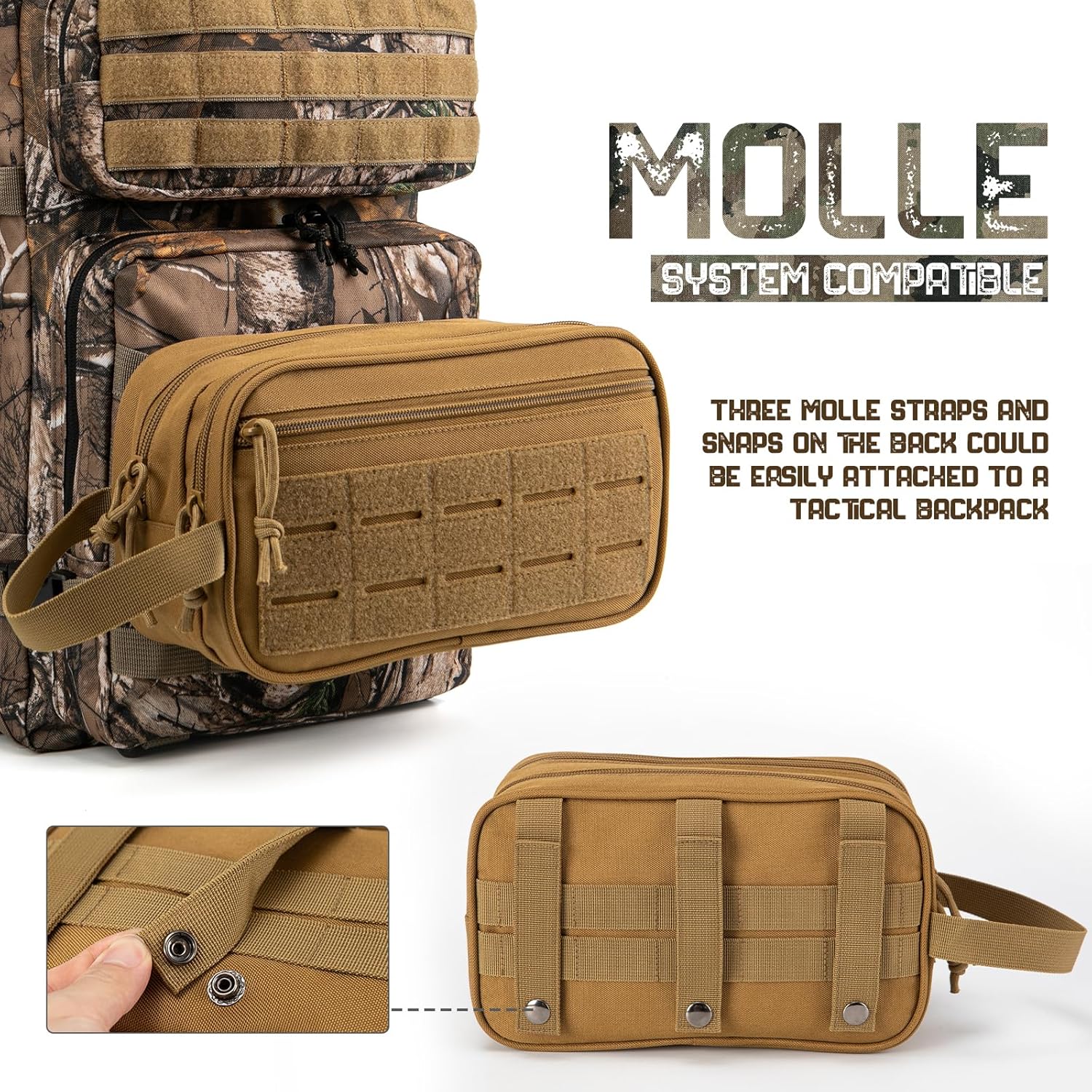 QT&QY Tactical Toiletry Bag For Men Hygiene Bag EDC Military Tool Molle Pouches Small Dopp Kit Mens Shaving Kit Travel shower Bags