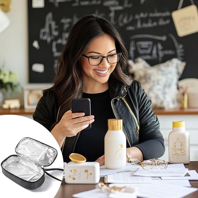 Insulated Breastmilk Cooler Bag with 2 Ice Packs - Breastmilk Cooler Organizer Bag for Daycare, Breastfeeding Mom Travel Outdoor-BubblyBeeBaby