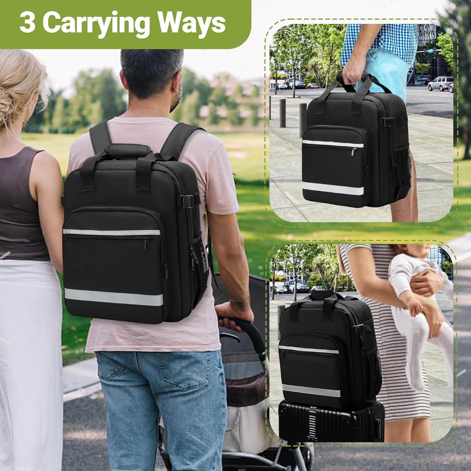 Lightweight Small Stroller Bag Compatible with GB Pockit Stroller, Travel Stroller Backpack with Pockets, Stroller Accessories Carry Case for Flight Essentials, Bag Only