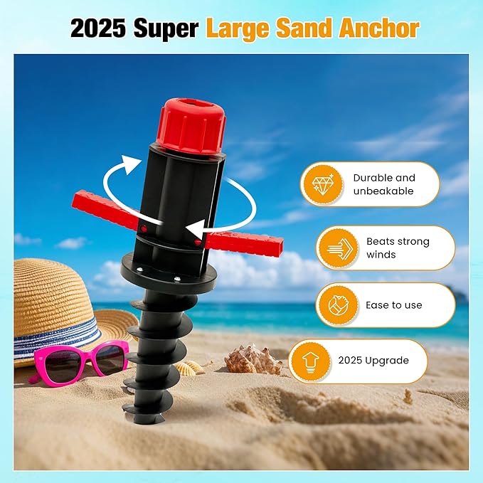 HOMEDEMO Beach Canopy UPF 50+, 6'×6', Easy Set up and Take Down Tent with Sand Pockets, Side Wall Shade Wind Waterproof for Kids, Family & Friends-BubblyBeeBaby