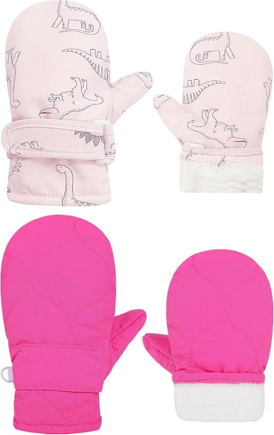 Toddler Gloves Kids Mittens Winter Warm Lined Fleece Gloves Waterproof Snow Baby Mitten for Boys Girls-BubblyBeeBaby