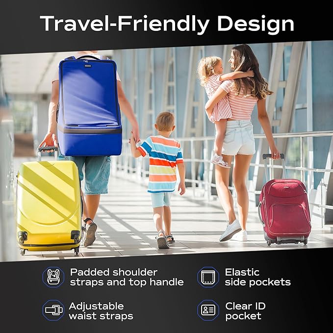 Koah Car Seat Backpack Padded Bag for Air Travel and Airport Gate Check-in with Padded Shoulder Straps-BubblyBeeBaby