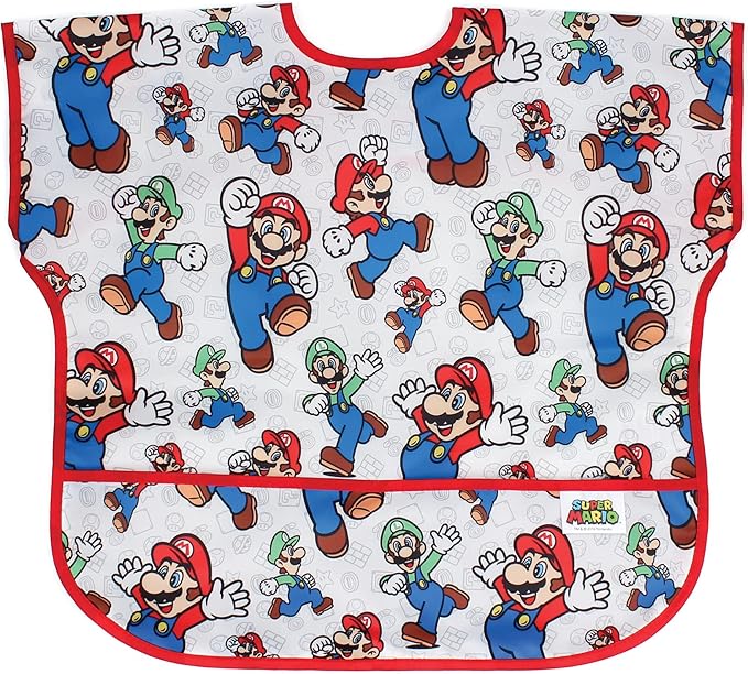 Bumkins Bibs - Toddler Bibs, Waterproof, Large for 1-3 Years, Short Sleeve-BubblyBeeBaby