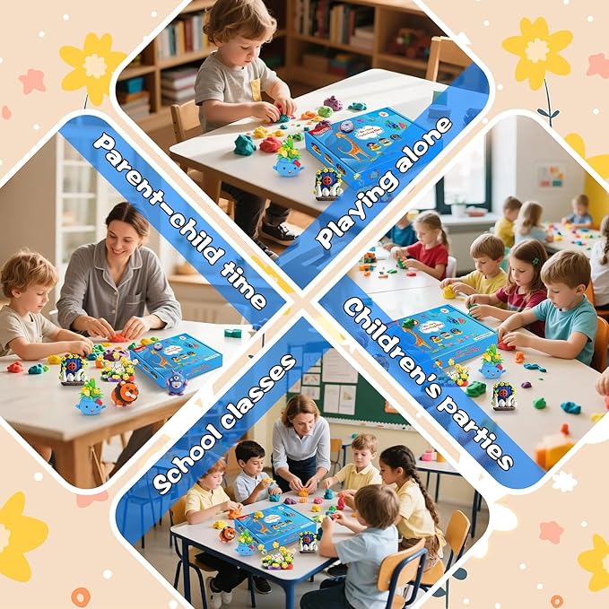 ifergoo Modeling Clay - 24 Colors Air Dry Clay, DIY Magic Clay with Tools and Munuals, Kids Toys Set for Boys and Girls-BubblyBeeBaby