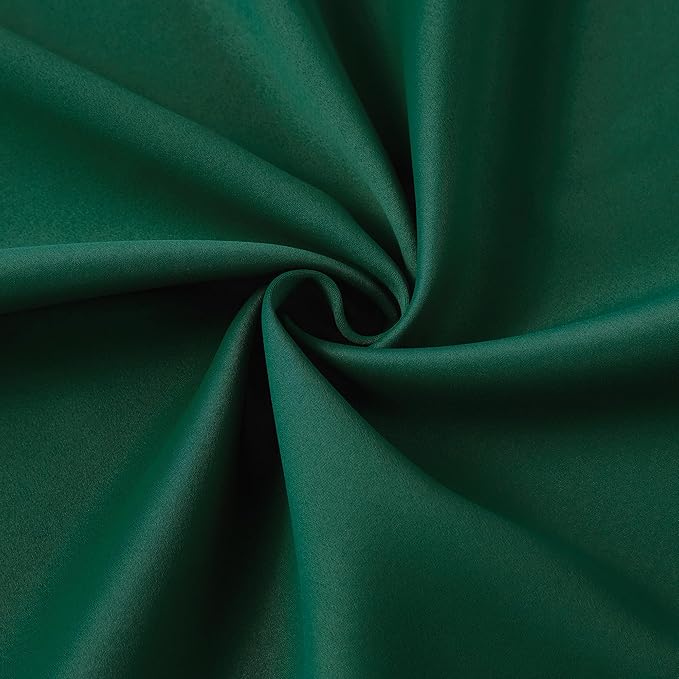 KEQIAOSUOCAI 92 Inch Dark Green Pinch Pleated Blackout Curtains for Living Room - Summer Decor Thermal Insulated Christmas Green Track Curtain with Hooks，40 x 92 Inches Long-2 Panels Set-BubblyBeeBaby