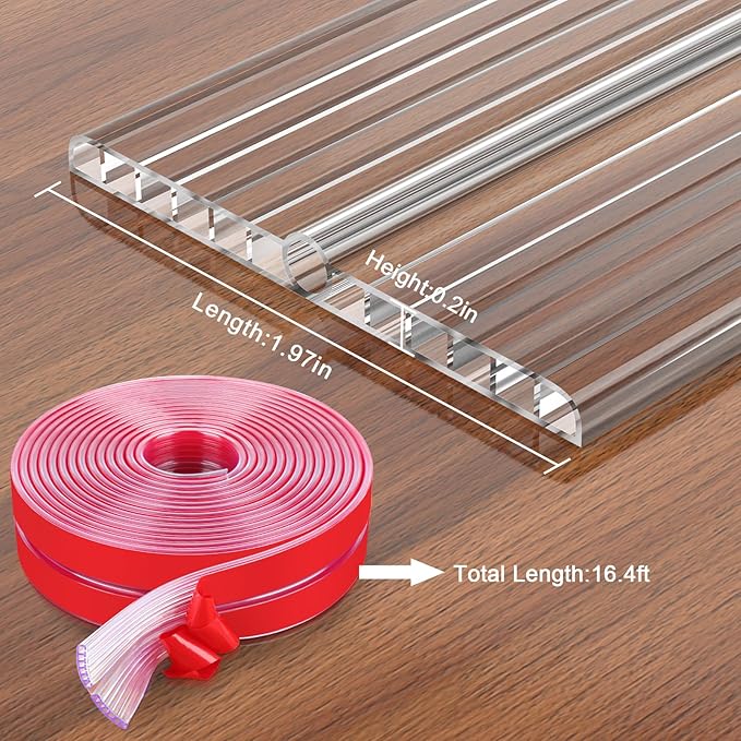 HOMREALM Baby Proofing 16.4ft Long (1.97" Wide) Corner Protector Baby Corner Guards Furniture Corner & Edge Safety Bumpers Clear Baby Proofing Bumper Cushion for Table Furniture Sharp Corners-BubblyBeeBaby