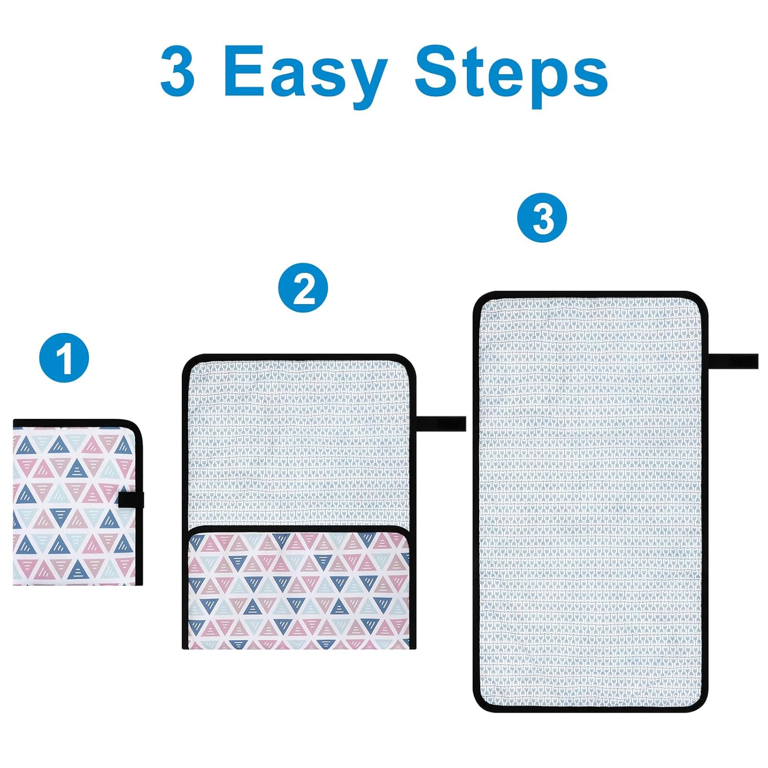 Accmor Portable Diaper Changing Pad, Waterproof Baby Changing Mat, Foldable Portable Travel Changing Pads for Baby, Triangle