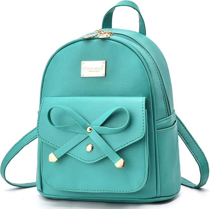 I IHAYNER Girls Bowknot Cute Leather Backpack Mini Backpack Purse for Women-BubblyBeeBaby
