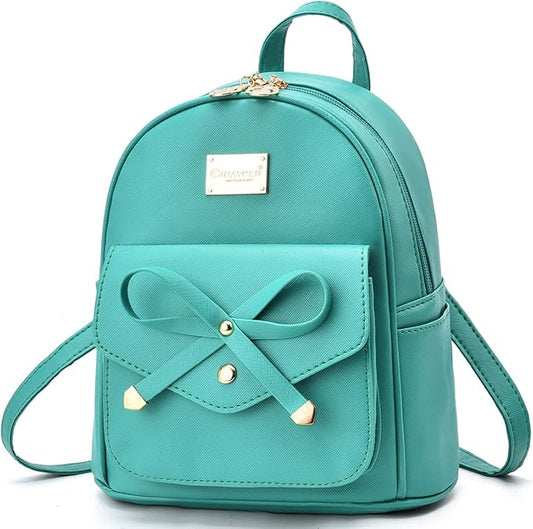 I IHAYNER Girls Bowknot Cute Leather Backpack Mini Backpack Purse for Women-BubblyBeeBaby