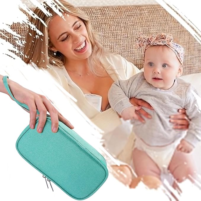 Insulated Breastmilk Cooler Bag with 2 Ice Packs - Breastmilk Cooler Organizer Bag for Daycare, Breastfeeding Mom Travel Outdoor-BubblyBeeBaby