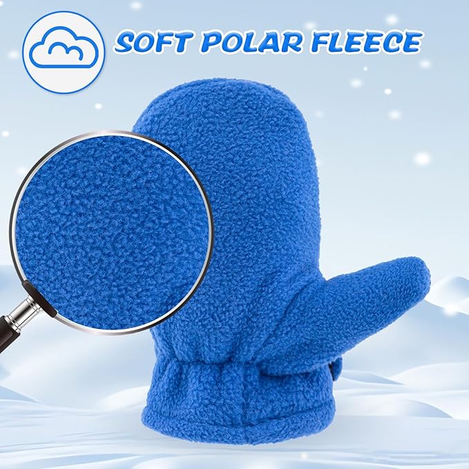 BAVST Baby Toddler Winter Mittens Girls Warm Fleece Lined Gloves Kids Sherpa Lined Mittens for Boys-BubblyBeeBaby