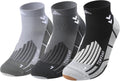 Compression Sport Running Socks: Athletic Socks for Men Women with Cushion,3 Pairs Work Hiking Basketball Ankle Socks